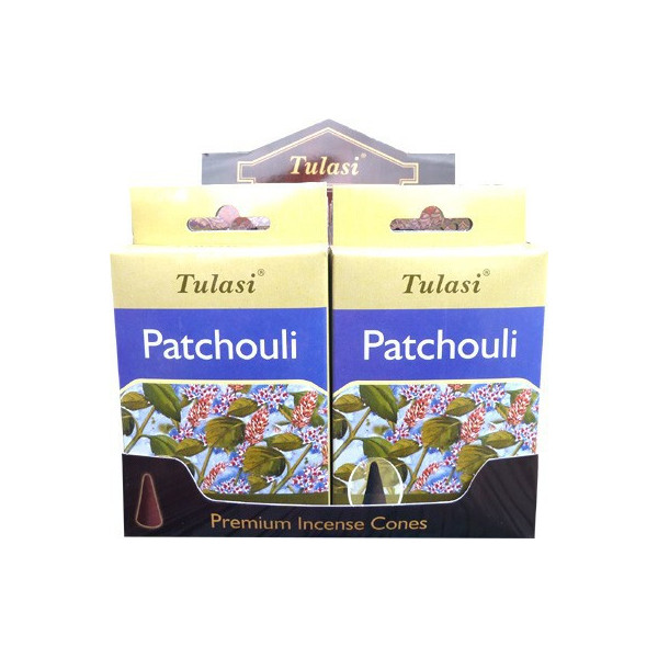 Cônes d'encens Tulasi patchouli.