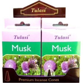 Cônes d'encens tulasi musk.