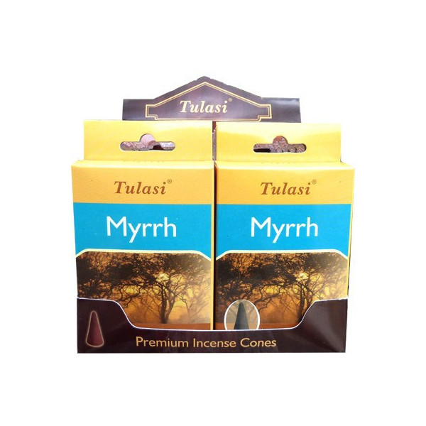 Cônes d'encens tulasi myrrh.