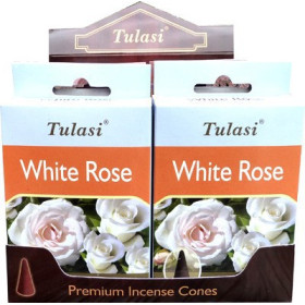 Cônes d\'encens Tulasi rose blanche. -  Encens en cônes