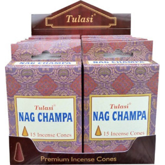 Cônes d'encens Tulasi sarathi nag champa.