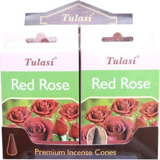 Cônes d'encens Tulasi rose rouge.