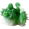 Statue de bouddha assis pierre façon jade.