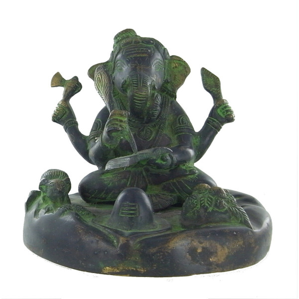 Ganesh assis en bronze Ganesh assis en bronze
