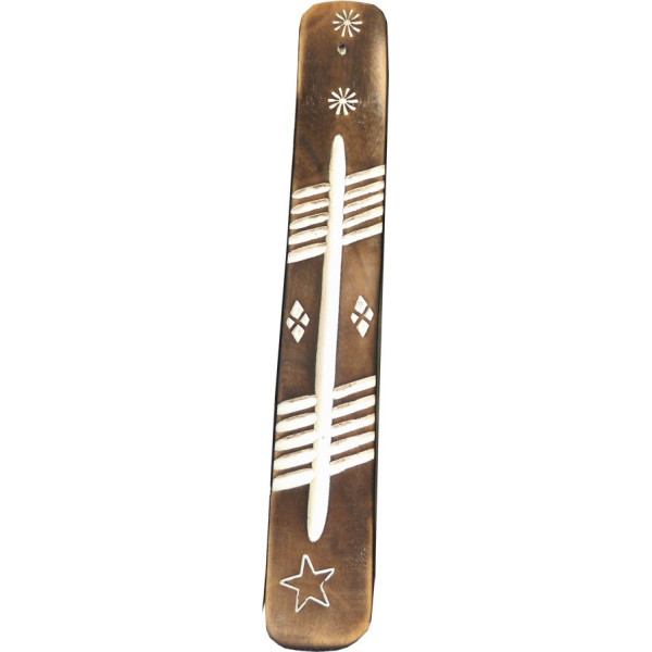 Porte batons d'encens avec motifs blanchi Porte batons d'encens avec motifs blanchi