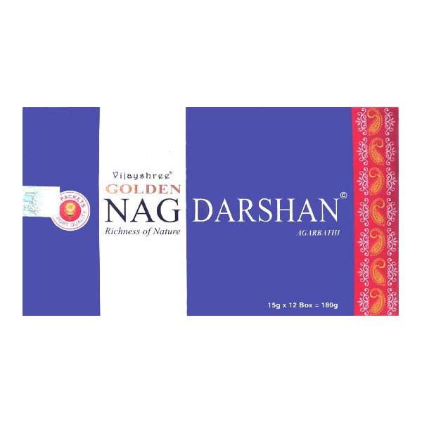 Golden nag darshan - Boite d'encens en batons