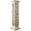 Porte encens colonne en bois ciselé.
