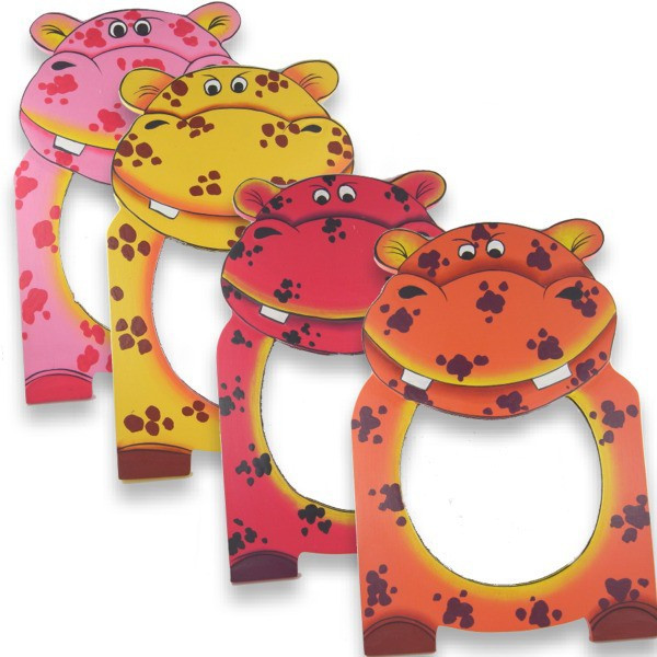 Miroir peint à la main hippopotame - Déco - cadeaux Miroir peint à la main hippopotame - Déco - cadeaux
