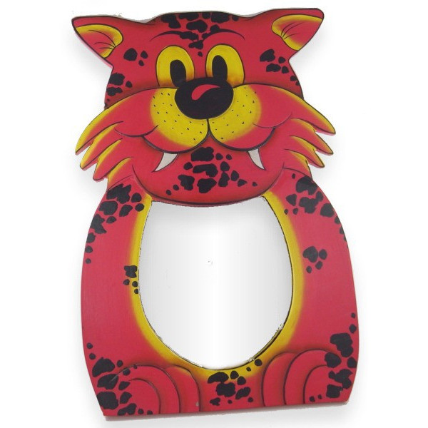 Miroir peint à la main tigre -  Déco - cadeaux
