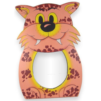 Miroir peint à la main tigre - Déco - cadeaux