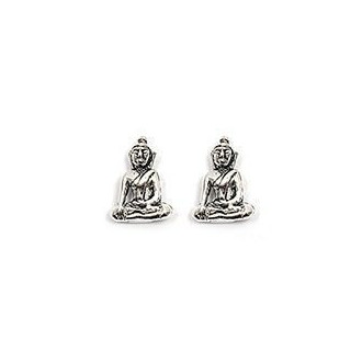 Clous d'oreilles bouddha en argent