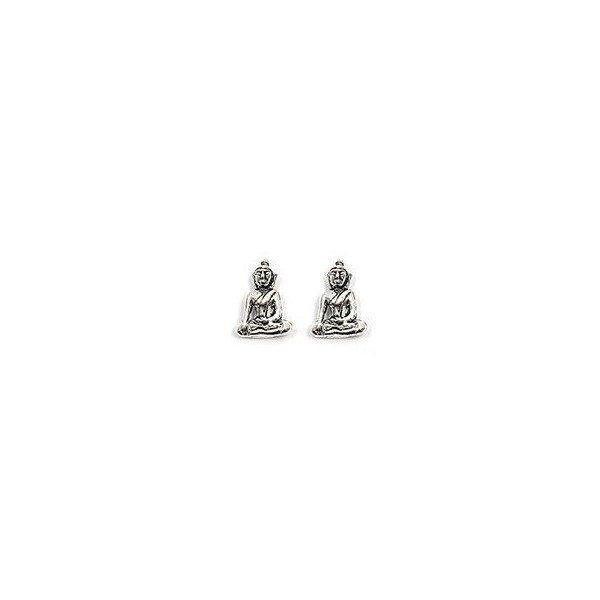 Clous d'oreilles bouddha en argent