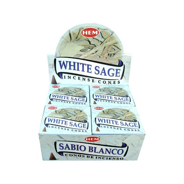 Cônes hem sauge blanche -  Encens en cônes