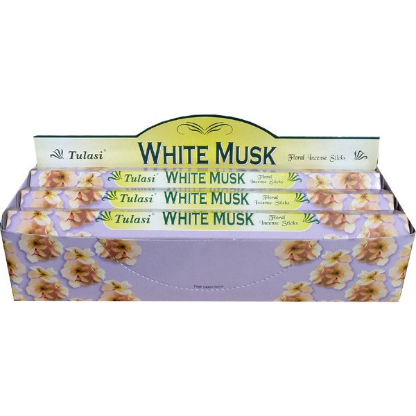 Boite d'encens tulasi musk blanc 20 gr