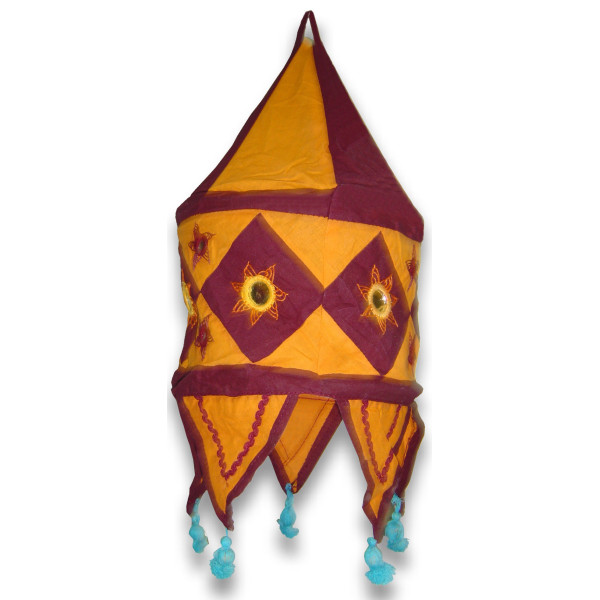 Lampion en tissu et miroirs -  Déco - cadeaux