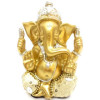Statue ganesh or et blanc