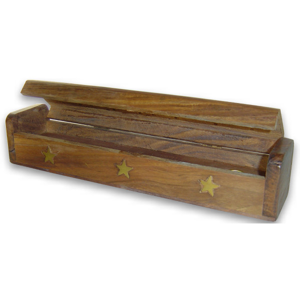 Longue boite porte encens étoiles Longue boite porte encens étoiles