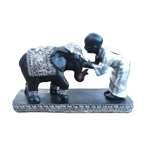 Moine avec éléphant -  Déco - cadeaux