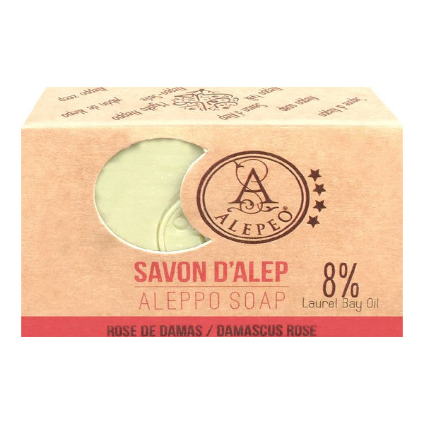 Savon d'Alep rose de Damas 100 gr.