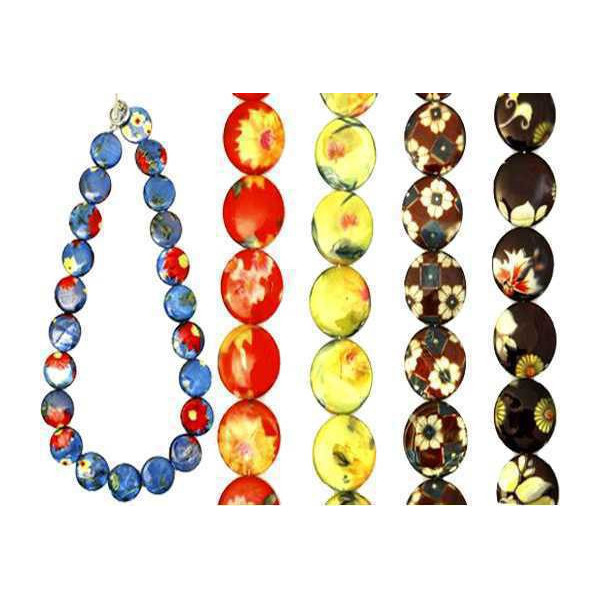 Collier coquillages disques kimono lustré -  Déco - cadeaux