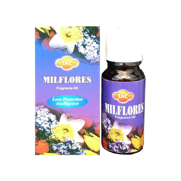 Flacon d'huile parfumée mille fleurs