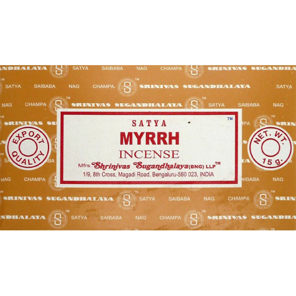 Encens bâtons satya myrrh 15 g.