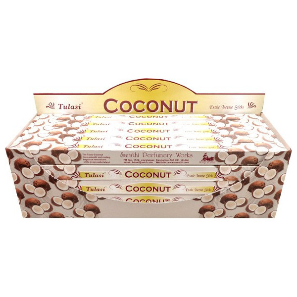 Encens batons tulasi noix de coco 10 gr -  Batons d\'encens
