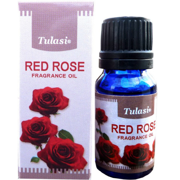 Flacon d'huile parfumée Tulasi rose rouge