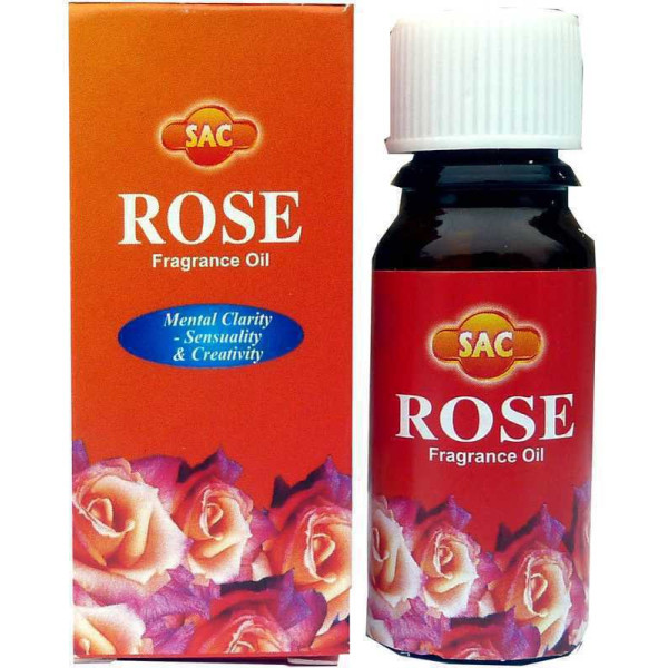 Flacon d'huile parfumée rose