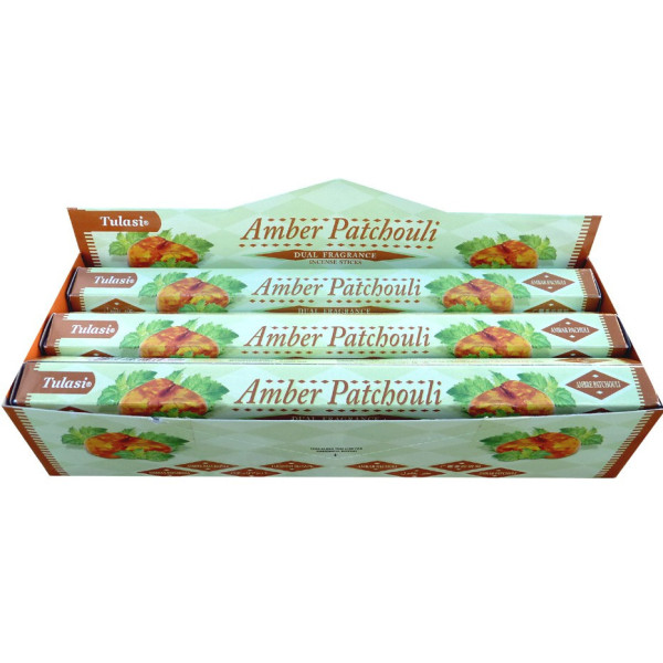 Boite d\'encens Tulasi ambre patchouli 20 gr -  Batons d\'encens