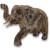 Eléphant en bois de manguier blanchi -  Déco - cadeaux