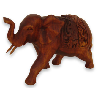 Eléphant en bois de suar