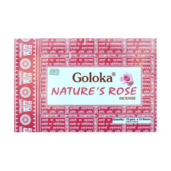 Encens batons goloka nature\'s rose 15 gr -  Batons d\'encens