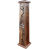 Porte encens tour pyramide motif fleurs