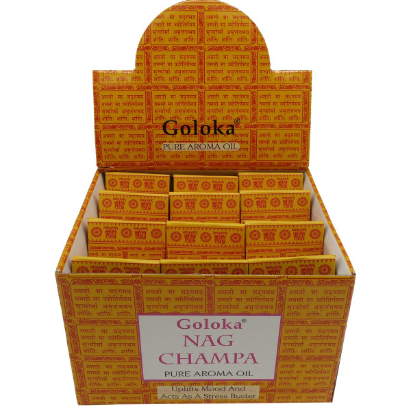 Goloka Nag Champa duftende Ölflasche