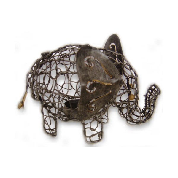 Eléphant photophore en fer -  Déco - cadeaux