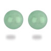 Clous d'oreilles argent et avanturine verte 12 mm