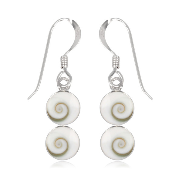 Boucles d'oreilles oeil de sainte lucie sur argent