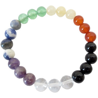 Bracelet 7 chakras perles pierres naturelles