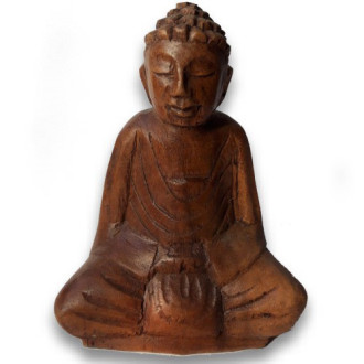 Bouddha en bois de suar 10 cm