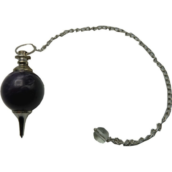 Pendule sphère d\'améthyste -  Pendules radiesthésie