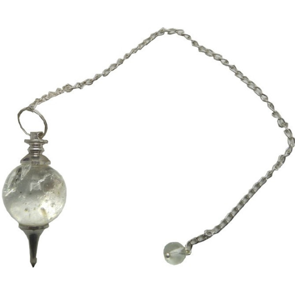 Pendule sphère de cristal de roche