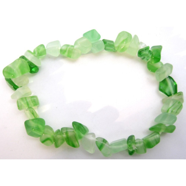 Bracelet aventurine verte chips -  Pierres Lithothérapie