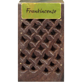 Boite en bois et pierre frankincense - Encens résine