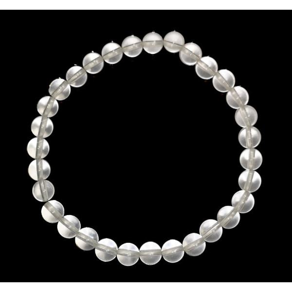 bracelet cristal de roche perles de 6 mm