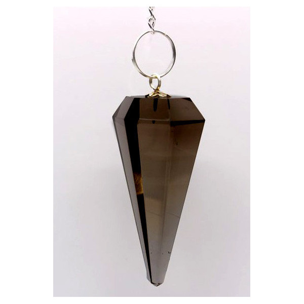 Pendule quartz fumé 12 facettes