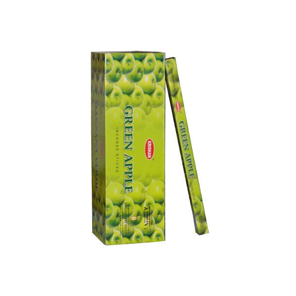 Boite d\'encens krishan pomme verte -  Batons d\'encens