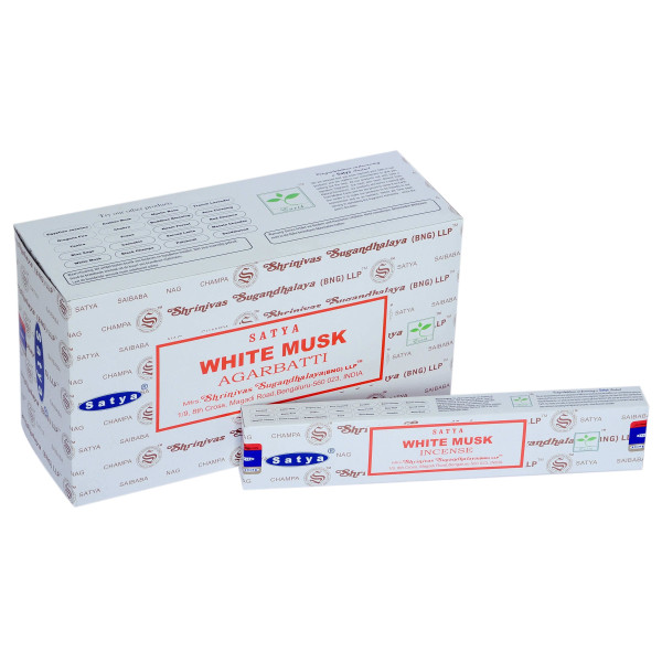 Encens bâtons Satya musk blanc 15 g -  Batons d\'encens
