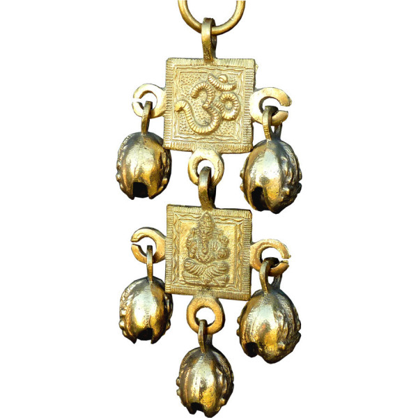 Mobile bronze doré Ganesh et Om -  Déco - cadeaux