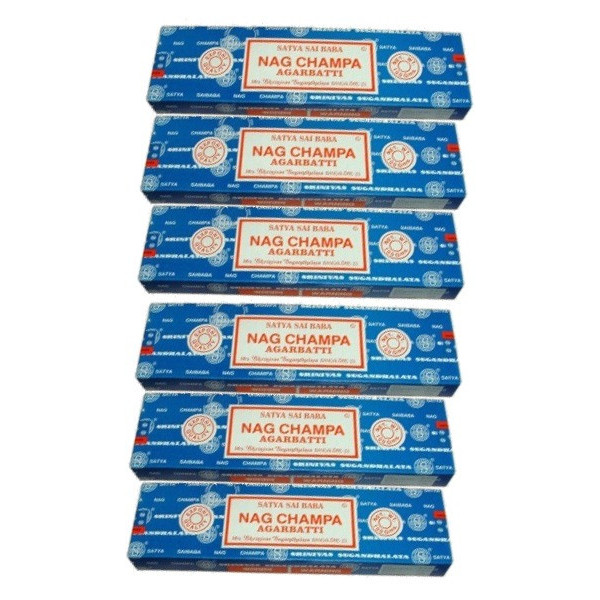 pack 6 boites Nag champa satya encens batons 600 gr total -  Batons d\'encens